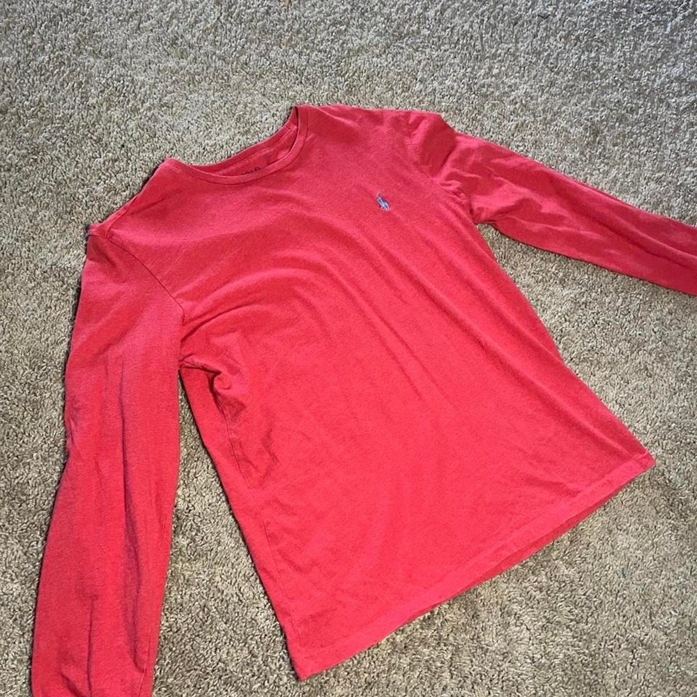 Red Polo Ralph Lauren long sleeve shirt in a M - Picture 2 of 4